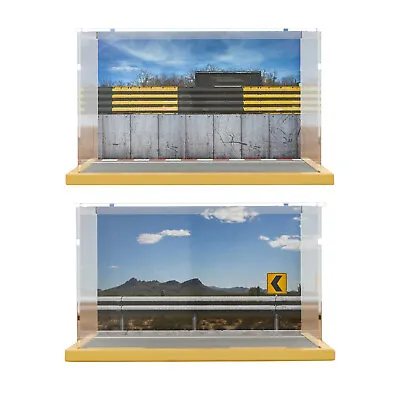 1:18 Locomotive Model Display Case Collection Toy Parking Space Garage • £14.76