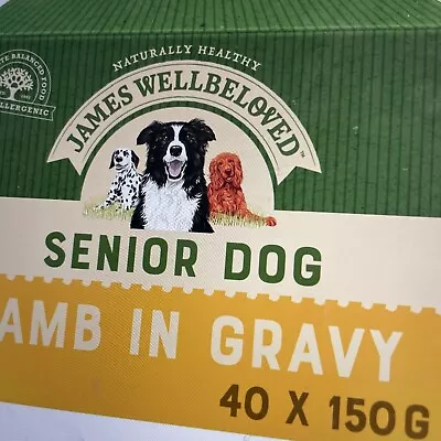 40 X 150g James Wellbeloved Senior Wet Dog Food Pouches Turkey & Rice In Gravy • £29