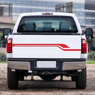 Pickup Truck Tailgate Vinyl Decal Sticker Red Long Stripe Graphics Styling Trim • $11.60