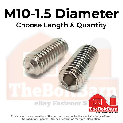 M10-1.5 Stainless A2 Cup Point Allen Socket Set Screws (Choose Length & Qty) • $7.88