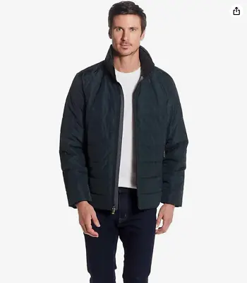 Weatherproof Mens Ultra Luxe Puffer Jacket Full Zip Quilted Jasper Sz L • $34.98