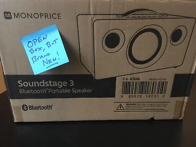 New! Monoprice Soundstage 3 Portable Bluetooth Speaker/ 10 Hour Playtime Aux RCA • $1