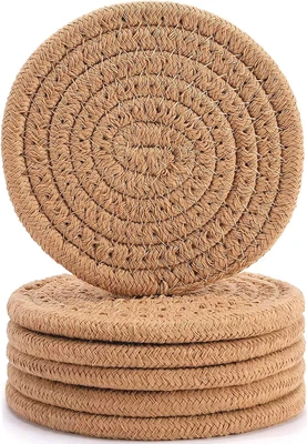 $13.64 • Buy 6 Pcs Coasters For Drinks,Super Absorbent Drink Coasters, Stylish Handmade Round