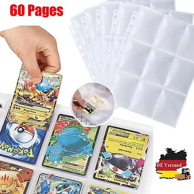 Trading Card Sleeves 540 Pockets Storage Album Pages Card Collector Coin Holders • £8.90