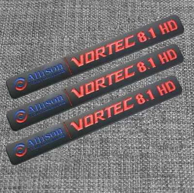 For Allison Transmission Vortec 8.1HD Emblem Badge 3D Red -3X • $19.99