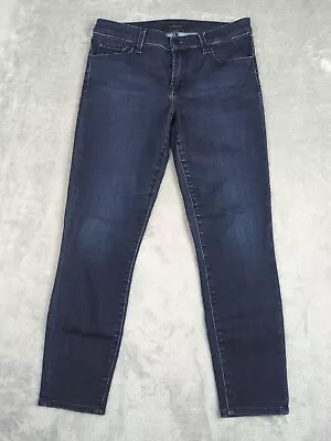 J Brand Jeans Mid Rise Crop Skinny Dark Wash Stretch Denim Size 29 • $23