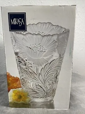 NEW!! Mikasa Crystal Vase Poppy Flower 9.5  Oval Made In Germany • $28.99