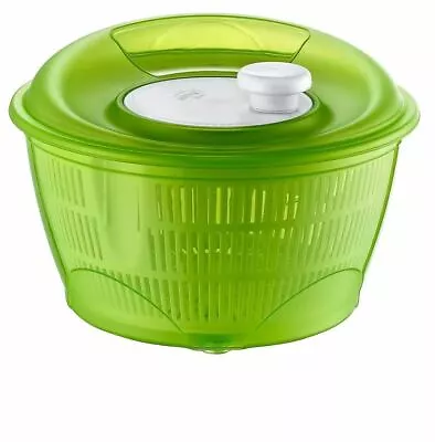 Large Salad Leaf Spinner Lettuce Veg Drainer Herb Plastic Dryer Drying Colander • £11.19