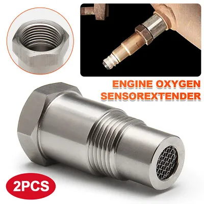 2pcs Oxygen O2 Sensor Spacer Adapter Catalytic Converter Fix Check Engine Light • $11.05