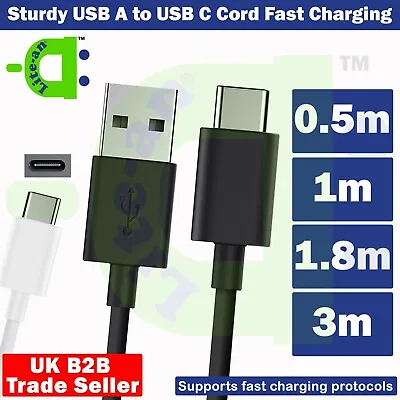 £2.99 • Buy USB C Fast Charging Cable For Samsung Galaxy Tab A 10.1 2019 SM-T510 SM-T515 