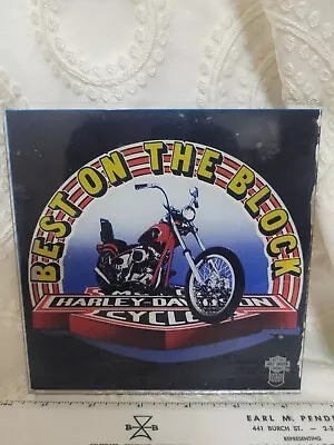 Harley Davidson Motorcycle Best On The Block Carnival Fair Glass Mirror  Prize • $8