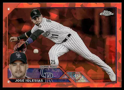 2023 Topps Chrome Sapphire Edition Orange #653 José Iglesias Colorado Rockies • $9.99