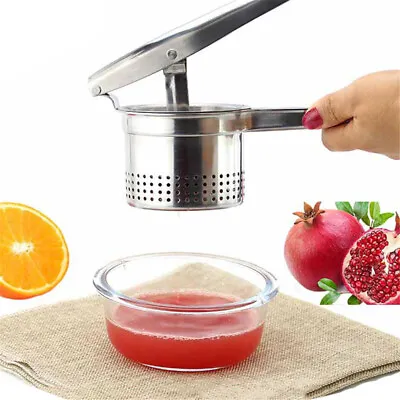 Stainless Steel Manual Citrus Juicer Hand Press Squeezer Fruit Potatoes Mashing • $18.30