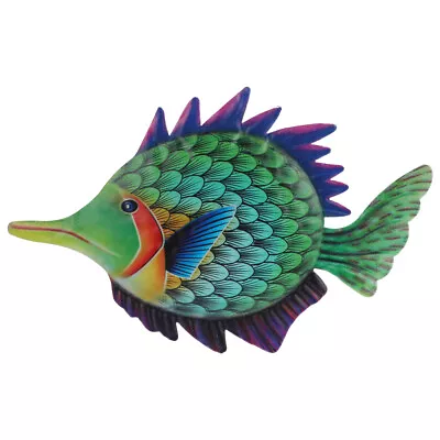 Metal Ocean Fish Wall Decor Outdoor Indoor Art Sculpture Hanging Decoration M • £4.86