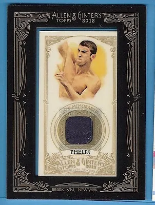 Michael Phelps Worn Relic Swatch Card Allen & Ginter Usa Olympic Swimming Gold • $49.97