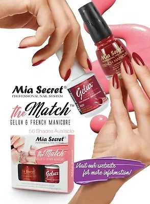 Mia Secret The Match Gelux UV GEL &  Nail Polish Fingers & Toes  - Pick Yours  • $18.99
