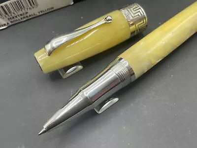 Montegrappa Extra 1930 Celluloid Yellow Parchment Ag925 Sterling Silver $795 • $495