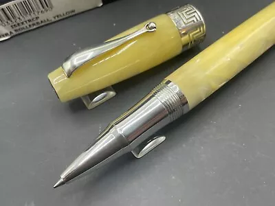 Montegrappa Extra 1930 Celluloid Yellow Rollerball Ag925 Sterling Silver $795 • $495
