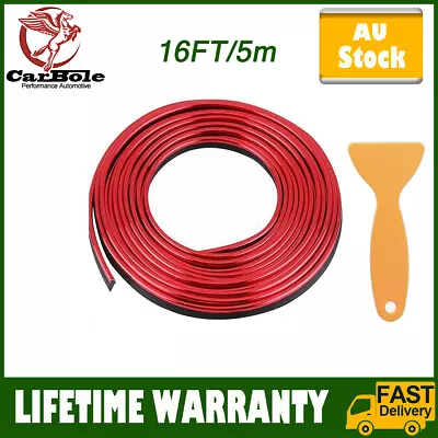 16FT Red Car Interior Accessories Point Edge Gap Door Panel Molding Line Trims • $6.89