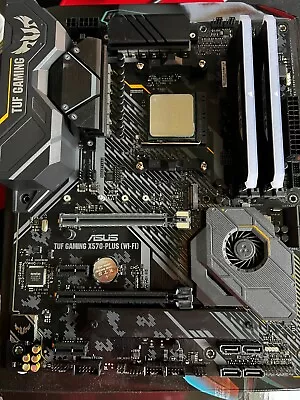 CPU + Motherboard + RAM Combo: ASUS X570 TUF Gaming WIFI  + Ryzen 9 5900x + 32GB • $275