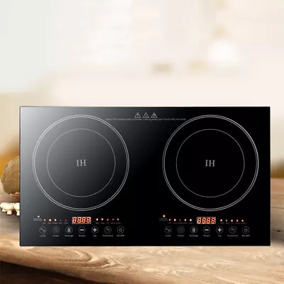 Electric Dual Induction Cooker Cooktop Stove Countertop 2 Burner 1200W+1200W NEW • $121.60