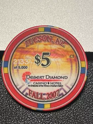 ((new)) $5 Desert Diamond Casino Chip Poker Chip Tucson Arizona Gambling Token • £9.49