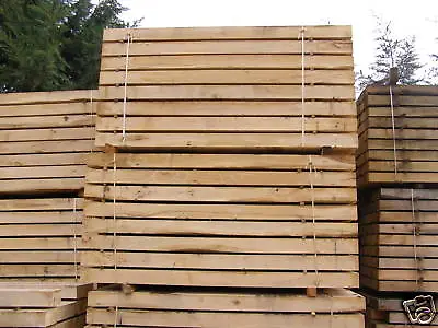 New Untreated Oak | New Green Oak Sleepers | Square Edged | 2.4 Metres • £43.20