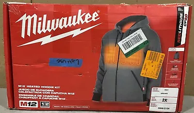 Milwaukee 306G-212X M12 Lithium-Ion Gray Heated Jacket Hoodie Kit USED • $89.74
