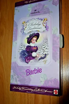 Barbie 1996 Hallmark Holiday Traditions Purple Long Dress With White Accents • $14.99