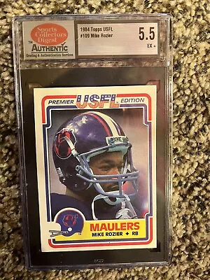 1984 Topps USFL #109 Mike Rozier XRC ROOKIE RC MAULERS SCD 5.5 • $15