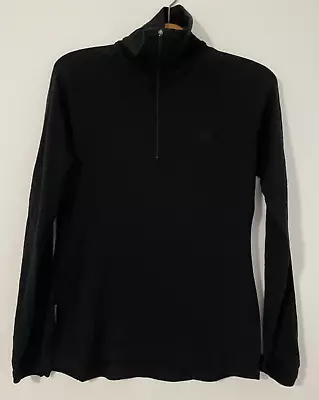 Icebreaker Womens Top Long Sleeve 100% Merino Wool 1/4 Zip Bodyfit Under M • $42