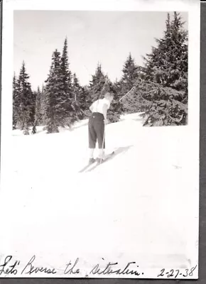 Vintage Photograph Mens Ski Fashion Mt. Rainier Washington Portland Oregon Photo • $6