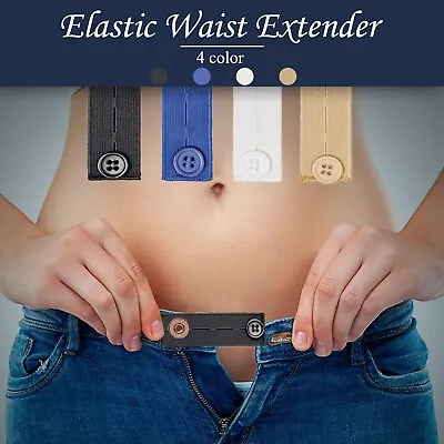 £1.19 • Buy Elastic Waist Extenders Adjustable Waistband Expanders For Men And Women