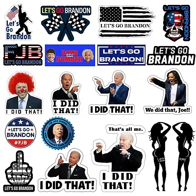 100 Lets Go Brandon Stickers Gas Pump I Did That FJB Decals - Trump 2024! • $5.99