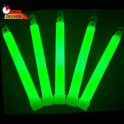 Glow Sticks Bulk Wholesale 25 6” Industrial Grade Green Light Sticks. Bright Co • $23.30