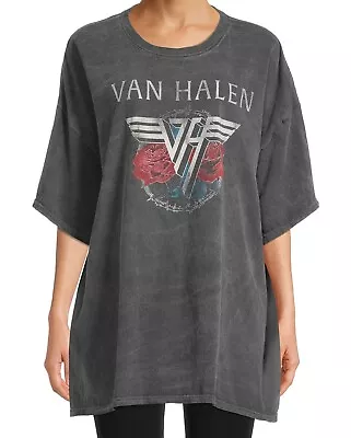 Van Halen Rock Band Juniors Oversized Graphic Tee Shirt New • £17.36