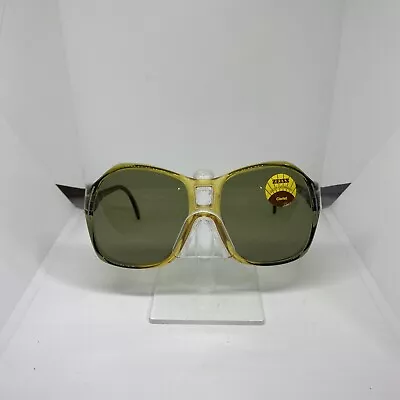 VINTAGE CARL ZEISS OVAL SUNGLASSES 58-16-125 #689 8058 Yellow Frame Clarlet NWT • $49.99