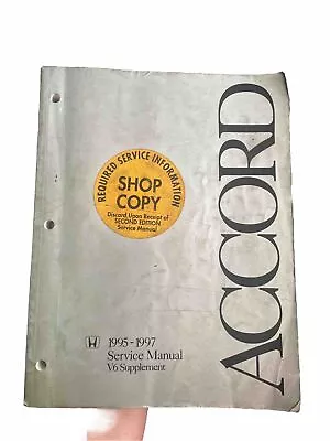 1995-1997 Honda Accord Service Manual V6 Supplement  Shop Copy • $19.99