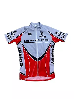 VERMARC Cycling Jersey FULL ZIP Giant Bicycle Red Rock Riders Sz M • $25