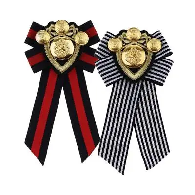 Bow Medal Badge Charms Collar Brooch Fancy Dress Costume Uniform Corsage • £5.18