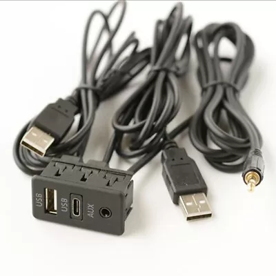 PD USB Port Charger AUX Extension Cable Adapter Car Boat Dash Flush Mount 1.5M • $17