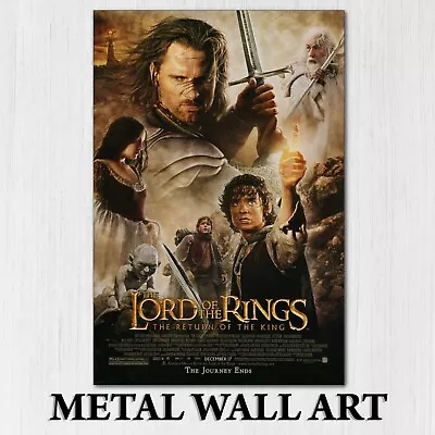 Movie Poster Lord Of The Rings Film Memorabilia Metal Sign Retro Cinema Classic • £3.99