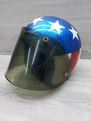 1966 Easy Rider Evil Knievel Stars/stripes Motorcycle Helmet Ls1-4170 Peterfonda • $280