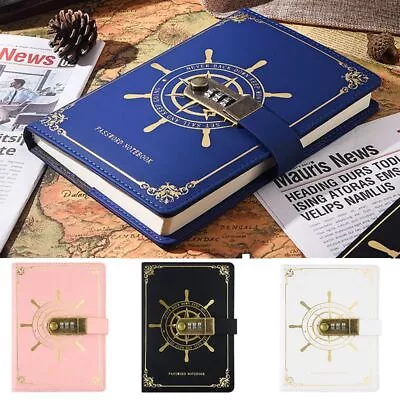 Refillable Diary With Lock PU Leather Locked Journal  Girls • $25.71