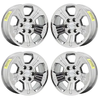 $1295 • Buy 18  Chevrolet Silverado 1500 Z71 PVD Chrome Wheels Rims Factory OEM Set 4 5647