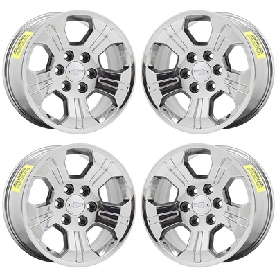 $1295 • Buy 18  Chevrolet Silverado 1500 Z71 PVD Chrome Wheels Rims Factory OEM Set 4 5647