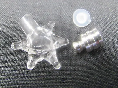 Sun Star Clear Glass Vial 1  Bottle Charm Cremation Ashes Pendant Rice Instruct • $8.99
