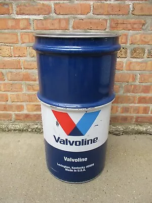 Valvoline 16 Gallon Oil Gas Drum Barrel Trash Can Or Garage Shop Mancave ( E ) • $249.99