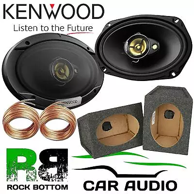 Kenwood KFC-S6976EX 3-Way 6x9  1000 Watts Car Speakers & 6x9 Grey Box Pair • £84.95