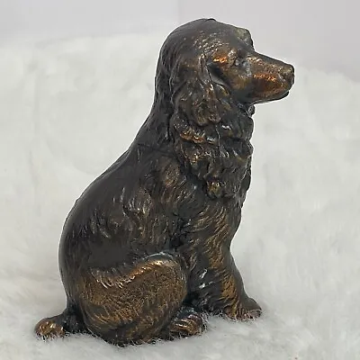 $38.95 • Buy Vtg Bronze COCKER SPANIEL Cast Metal Dog Figurine Copper Tone Heavyweight